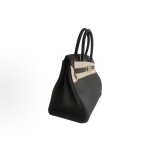 HERMES Birkin 30 Gold buckle platinum handbag 30 Women\'s Edition 89 Noir Black